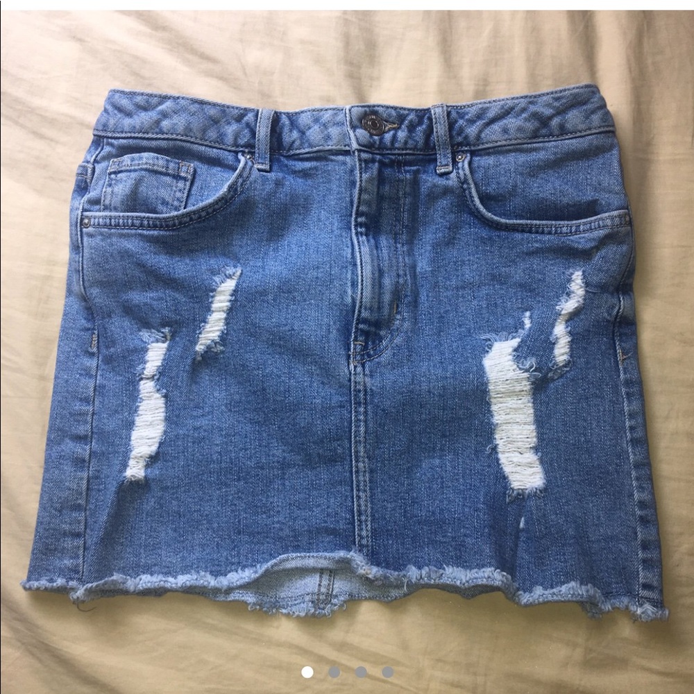 Forever 21 Worn Before Denim Mini Skirt, Size:27